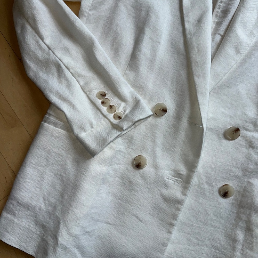 J. McLaughlin  white Linen Blend  Blazer, 6,G1241 - Picture 3 of 5